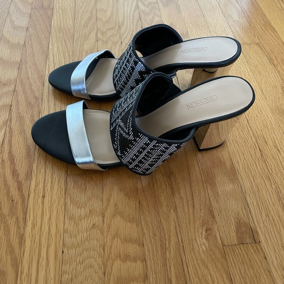 Expression sandals.  Size 8.5. Mirror heel.  Never worn. - Picture 7 of 12